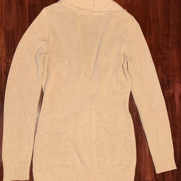 Fossil Beige Button Down Sweater 💙 with Collar - Picture 3 of 7